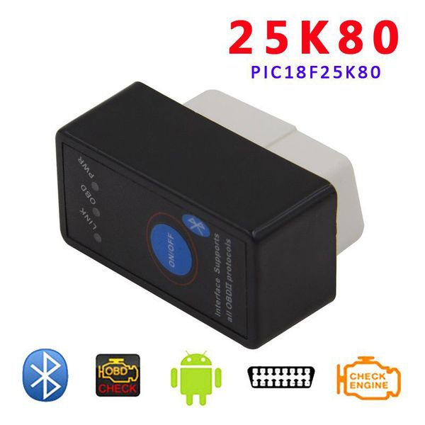 

v1.5 super mini elm327 diagnostic scanner bluetooth elm 327 with on/off chip 25k80 obd2 obdii for android torque/pc car code