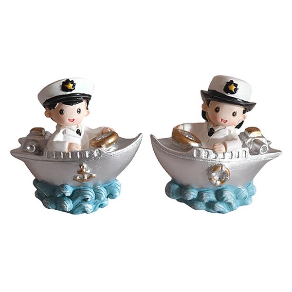 

couple resin navy ornament for party cake decor