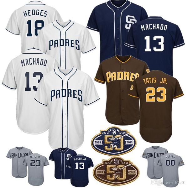 

Custom San Diego Fernando Tatis Jr. Jr Padres Manny Machado Chris Paddack Strahm Lucchesi Manziel Hosmer Gwynn Hedges Renfroe Myers Jersey