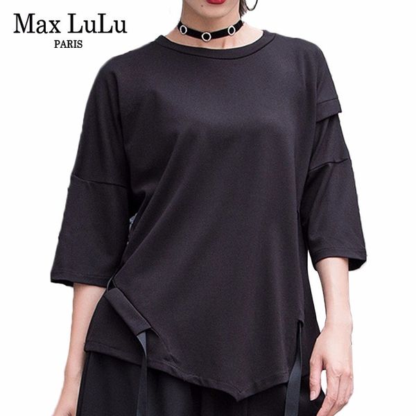 

max 2019 autumn european fashion ladies punk womens black cotton kawaii tshirt oversized streetwear casual tee shirts, White
