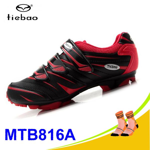 

tiebao cycling shoes mountain bike sneakers 2019 men women self-locking outdoor breathable sapatilha ciclismo mtb spd shoes, Black