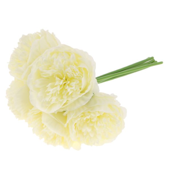 

1 bunch 5pcs artificial peony flowers bouquet for home wedding party decoration