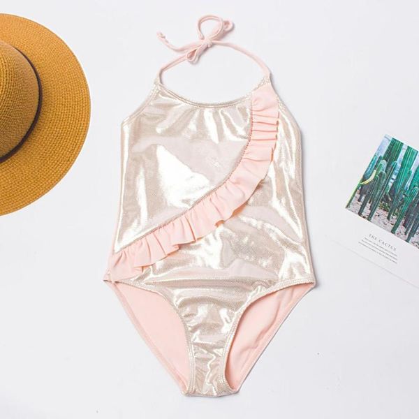 

falbala girls one piece swimwear swimwsuit 2019 shinning children kids swimsuit swimwear summer monokini bathing suit a344