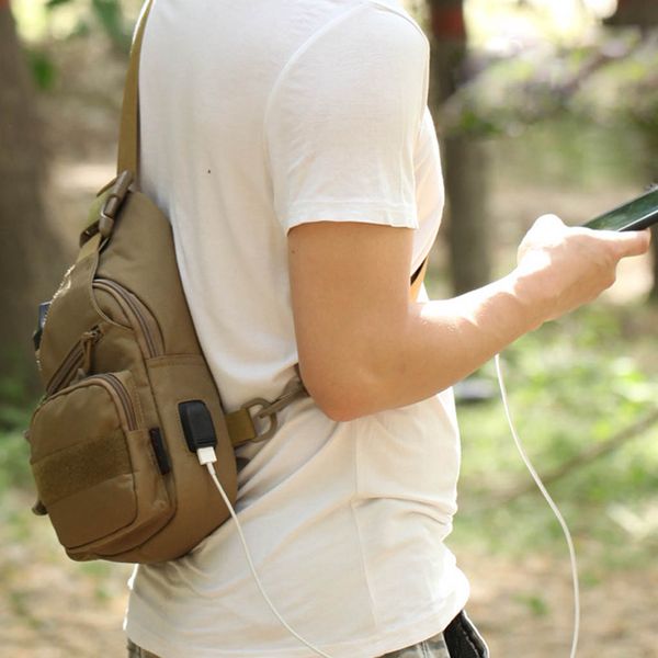 

men's chest bag men vintage canvas leather satchel shoulder sling chest pack bag outdoor multifunction bolso bandolera #8.4
