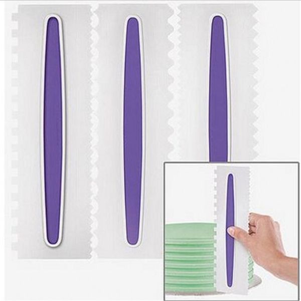 

baking & pastry tools icing comb set plastic fondant spatulas cake scraper baking decorating cake kitchen utensils