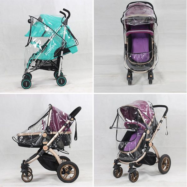 

new universal baby canopy waterproof rain cover wind shield most stroller pushchairs