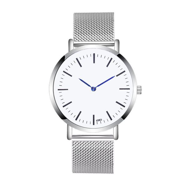 

men watch casual simple style stainless steel dial mesh band quartz watch wristwatches male clock business relogio masculino a40, Slivery;brown
