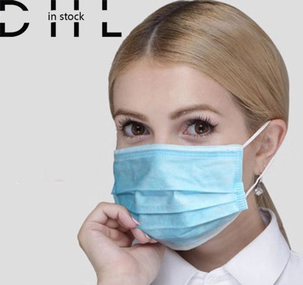 

made in china spot three layer disposable mouth cover 50 pieces shipped to prevent dust, fog, fog, droplets, pollen breathable masks