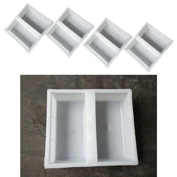

4pcs driveway paving brick patio concrete slabs path garden walk maker mould