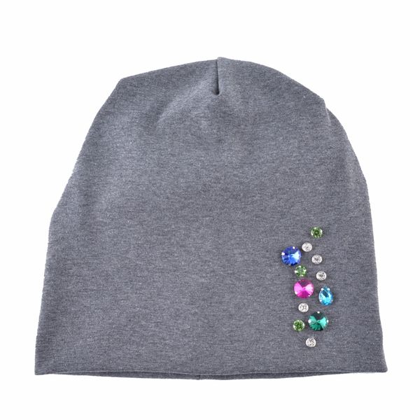 

rhinestone шляпа для женщин зимы шапочки осени вскользь хлопок шлема ladys шапок девочек двухслойного skullies кость gorro тюрбан колпачково, Blue;gray