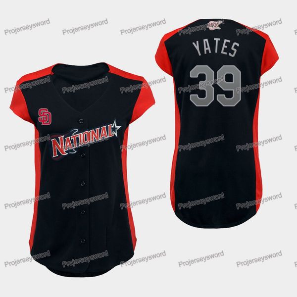 

Womens San Diego 39 Kirby Yates National League Padres Jersey Kirby Yates 100% Stitched Custom Allstar Baseball Jerseys Navy