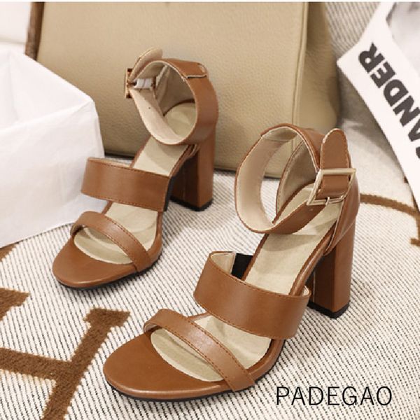 

sandals 2021 women brown fashion high-heeled rome casual party women's, Black