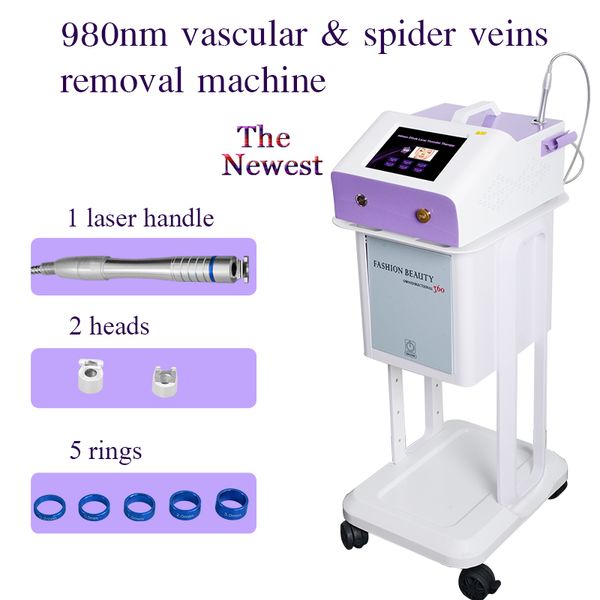 

laser vascular removal vascular vein treatment vascular spider vein removal 980 nm diode laser machine ce approved, Black