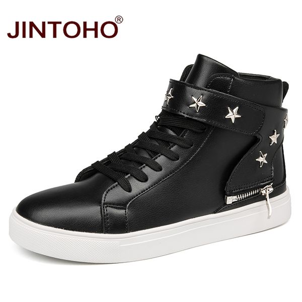 

jintoho winter black men leather boots fashion men winter leather shoes brand male boots ankle booties