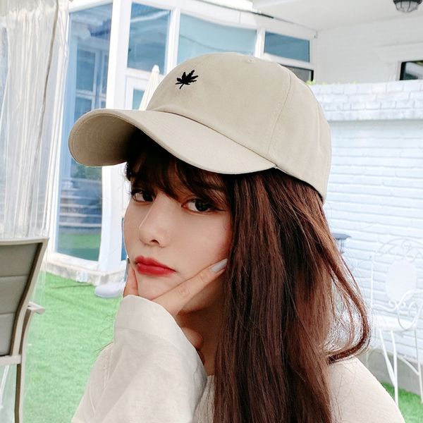 

vrl7a summer all-match leaves embroidered baseball embroidered men's cap outdoor women's sunscreen and sunshade lovers fashionable, Blue;gray