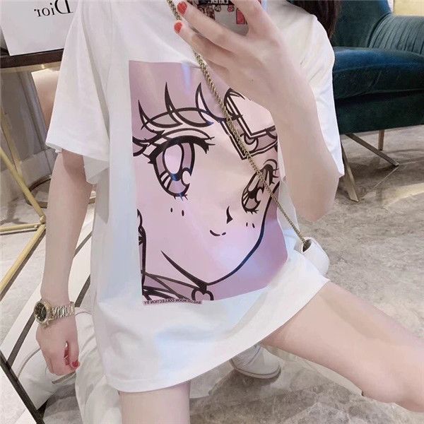 

20fw new luxury brands guqi tshirt beautiful girl printing cotton tee shirt men women streetwear sweatshirt outdoor t-shirts 2.2, Gray;blue
