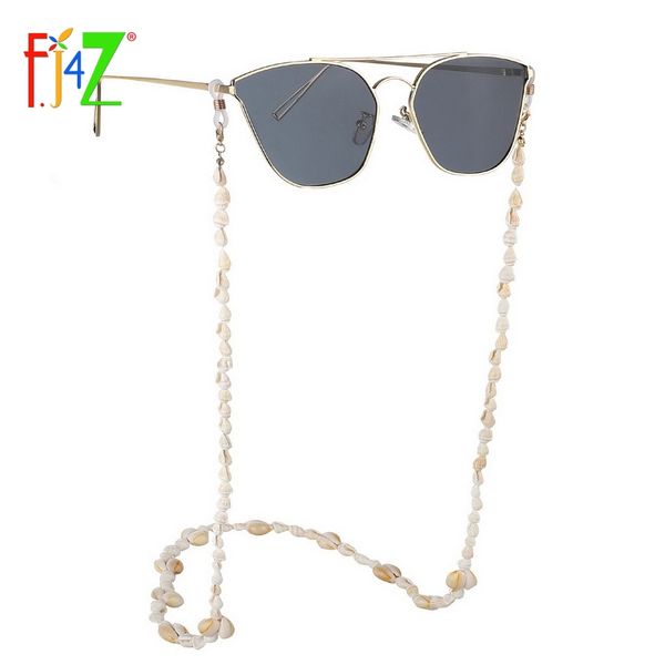 

f.j4z new seashell glasses chain summer sunglasses lanyard cowrie eyewear holder sun glasses accessories, Silver