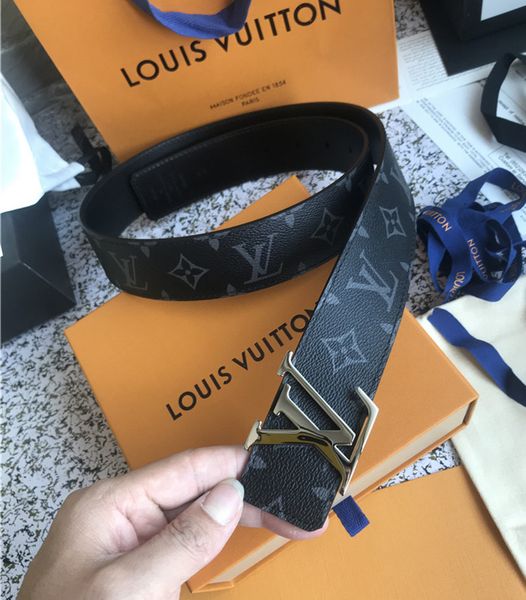 

designers belts men belts big buckle belt men women luxury buckle belt fashion womens genuine leather belts for men women with box and tags, Silver