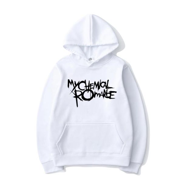 

trendy hip hop hoodies my romance fashion hooded sweatshirt punk band men women casual pullover rock hoodie unisex, Black