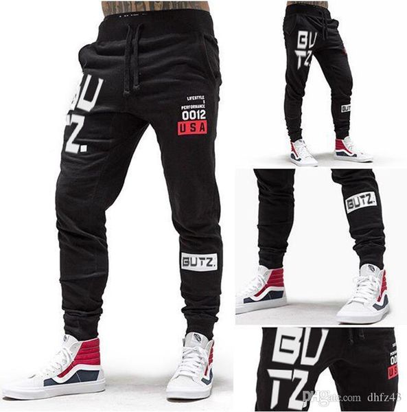

muscle fitness brother autumn winter sports pants men cotton men casual pants sports fitness long pants customized thin t200422, Black