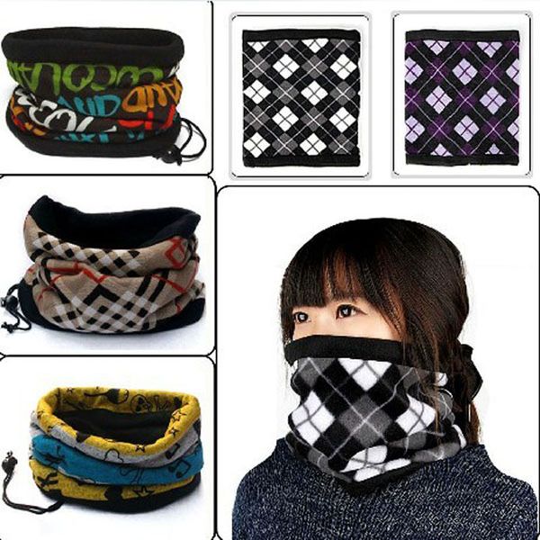

2018 new snowboard skiing bandana winter thicken neck warmers headband outdoor sports hiking bandana warm ring wrap scarf, Black