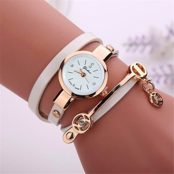 

luxury women watches ladies rose gold watch pu leather bracelet clock relogio wristwatch gift fashion jewelry, Slivery;brown