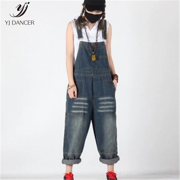 

denim bib женского 2019 весна и ноги летней мода новых шаровары белого scratched похудение длинного комбинезон h00514, Black;white