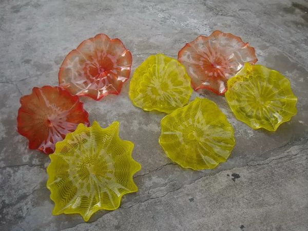 

современные украшения тарелок желтые настенные светильники для дома цена зал художественные муранского стекла настенные тарелки