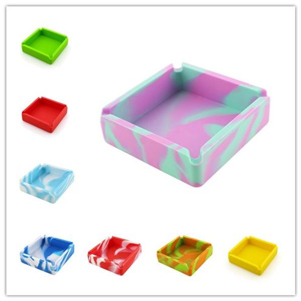 Maior silicone Cinzeiro Praça Silicone Cinzeiros Camuflagem Anti-choque Smoke Cup 10 * 10 * 3 centímetros Ambiental Hotel Home KTV Cinzeiro Moda