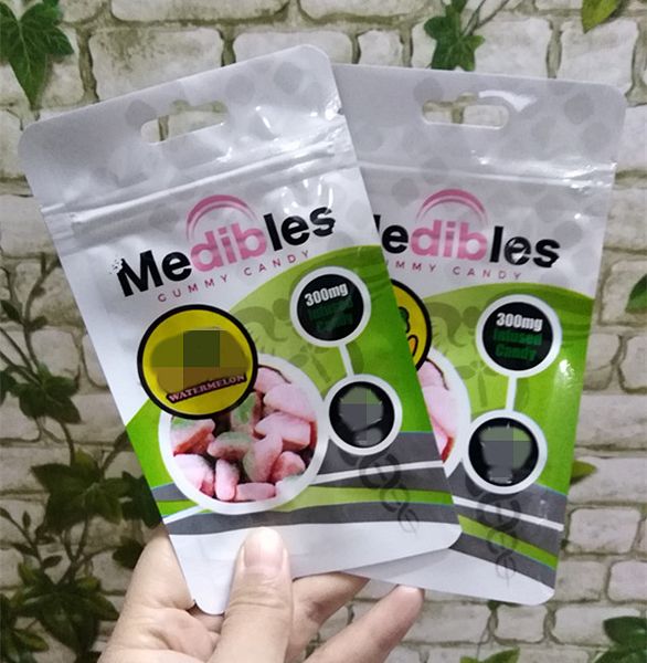 

empty edibles gummy candy retail packaging bag Medibles mylar smell proof plastic resealable pouch 7 style 2020 hot