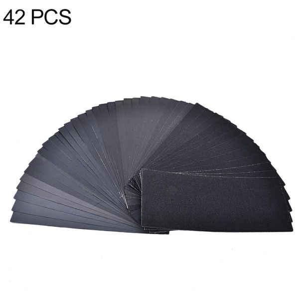 

42pc wet dry sandpaper 120 to 3000 grit assortment abrasive paper sheets for automotive sanding wood furniture finishing