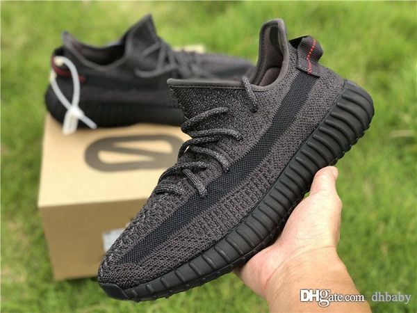 

v2 black 3m reflective mens womens running shoes yeezreel yecheil citrin cloud white glow kanye west designer trainers sports sneaker