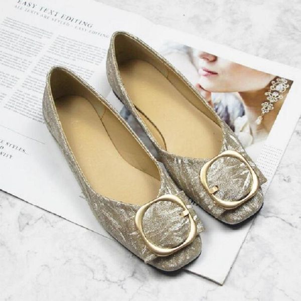 

ballet flats zapatos de mujer zapatos mujer 2020 sequined cloth loafers women flats basic solid casual slip-on rubber square toe, Black