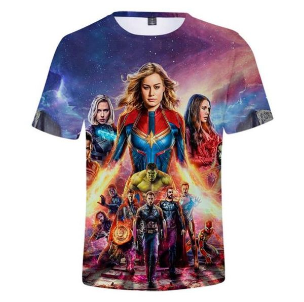 

avengers endgame4 3d digital print mens tshirts comic marvel short sleeve fashion boy round neck tees, White;black