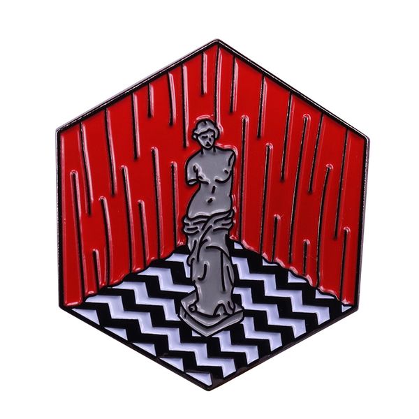 2019 Twin Peaks Enamel Pin Red Room Statue Brooch David Lynch Mysterious Weird Tv Show Fans Gift From Simida265 1 81 Dhgate Com