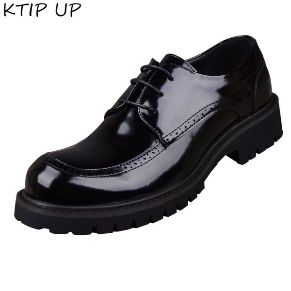 

fashion business dress men shoes office shoes men genuine leather suits fashion lace up dress oxfords, Black