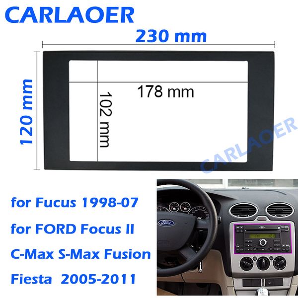 For Ford Focus 2 Din Frame To Car Radio For C Max S Max Fusion Transit Fiesta Use Car Multimedia Radio Player Double Din Fascia Car Interior