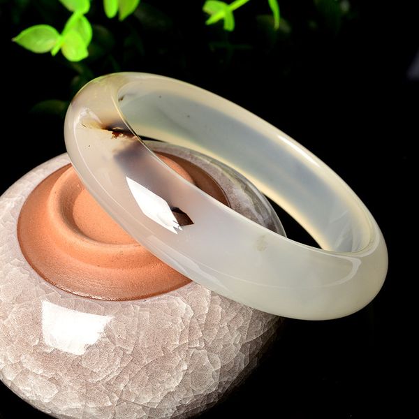 

natural jade bracelet plus thick water-flowing through the genuine marine grass jade bracelet agate high-end, Golden;silver