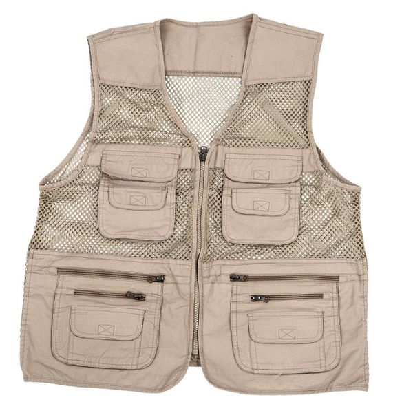 

syb 2016 new mens utility multi pockets shooting vest waistcoat beige, Black;brown