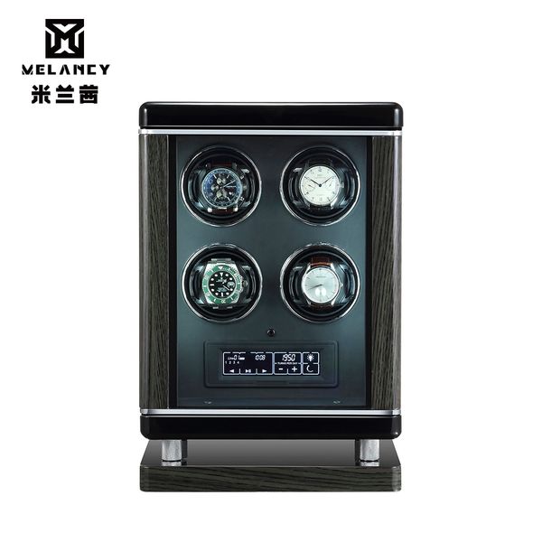 

авто деревянные часы winder лак фортепиано glossy black carbon fiber double watch winder box тихий мотор хранения витринного, Black;blue