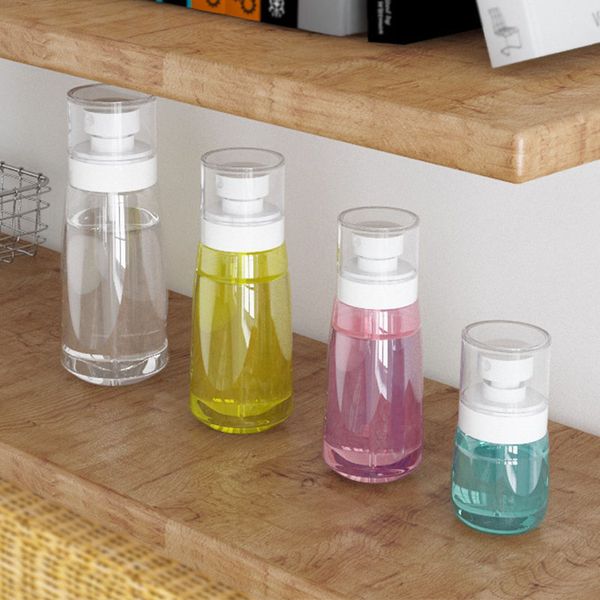 

travel plastic bottle cosmetic liquid press pump spray bottle clear candy color shampoo refillable bottling 30/60/80/100ml