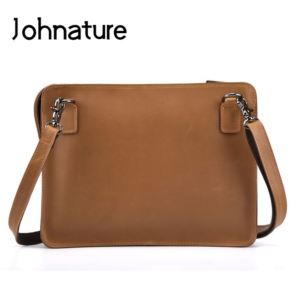

johnature 2019 новая натуральная кожа молния твердая человек сумка сумка портфель бизнес съемные сумки сумки crossbody