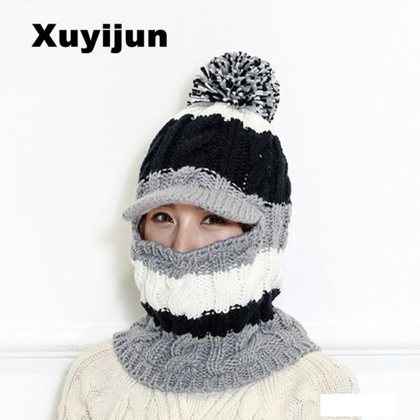 

xuyijun brand skullies beanies balaclava winter hat for men women fashion cap elastic knit beanie hats drop shipping, Blue;gray