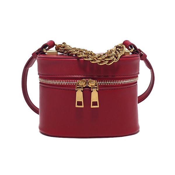 

2020 женская мода молния сумка ретро ведро сумка ретро crossbody европейский и американский популярный диагональный пакет #r40