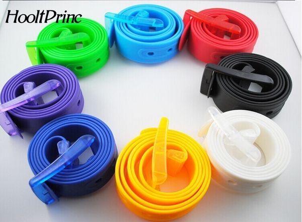 

silica gel belt plastic belt candy type fashion men and women lovers general defence allergy environmental protection, Black;brown