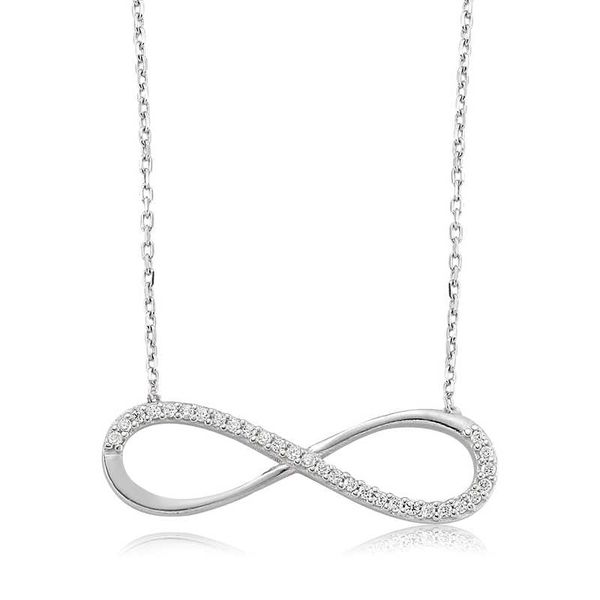 

925 sterling silver infinity ladies necklace