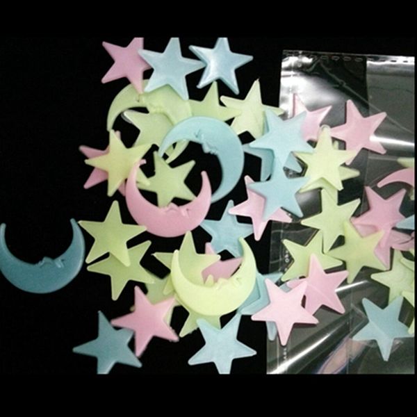 Home Wall Glow In The Dark Stars Stickers Moon And Star Stickers