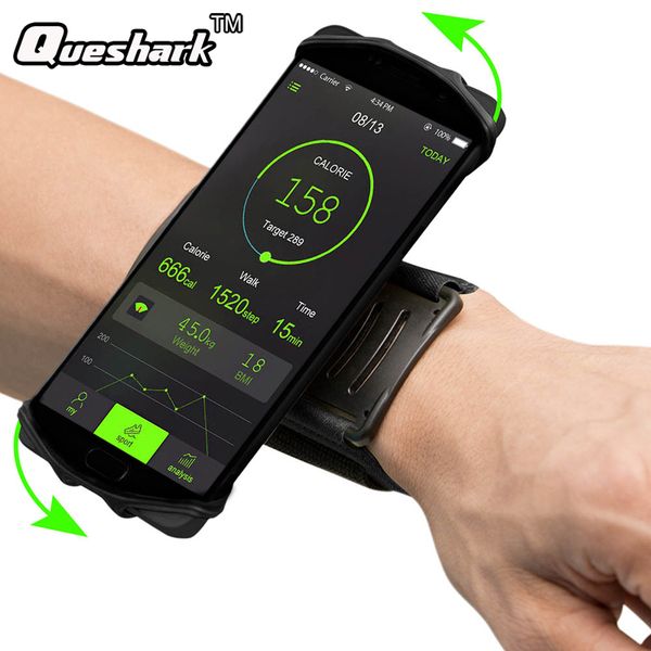 

3.5-6 inch rotate phone protective running bag outdoor sports arm belt strap nylon wrist bag for cycling fitness phone holder