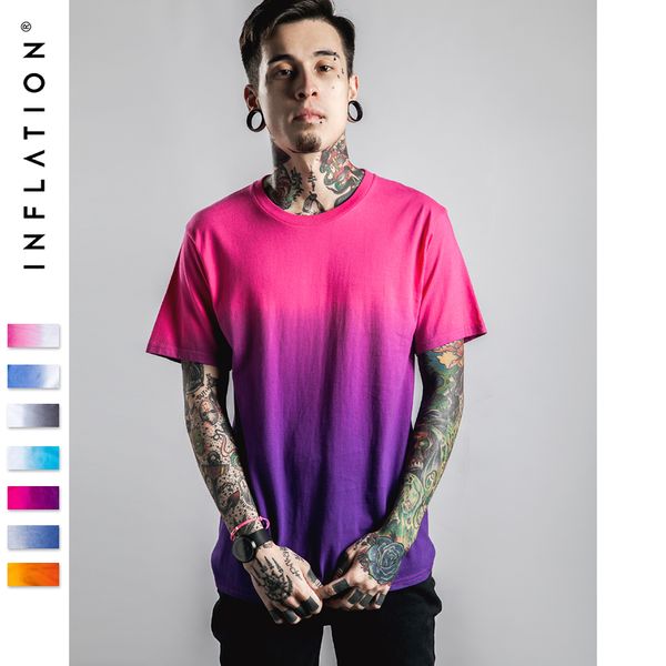 

inflation tee men's funny hip hop dip dye cotton o neck short sleeve t shirt summer clothing for men, White;black