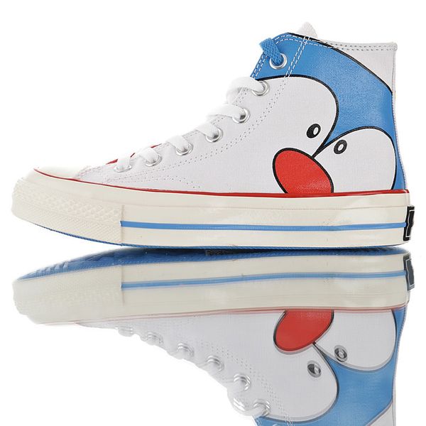 

doraemon x taylor 1970-х годов холст обувь мужская женская чак 70 мультфильм граффити совместная пара мужчин кроссовки повседневные дизайнер, Black
